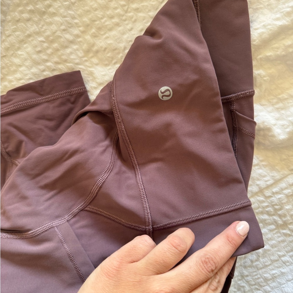 Lululemon all the right places mauve crop